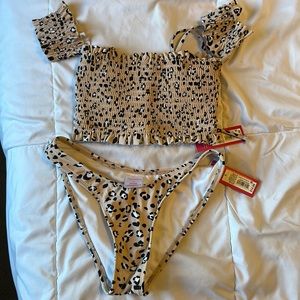 Cheetah swim suit two piece